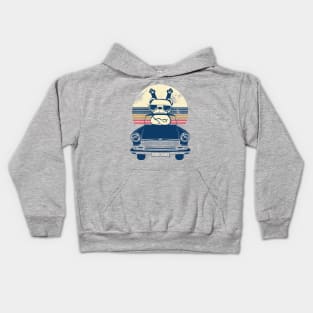 Dog Driving A Car Kids Hoodie